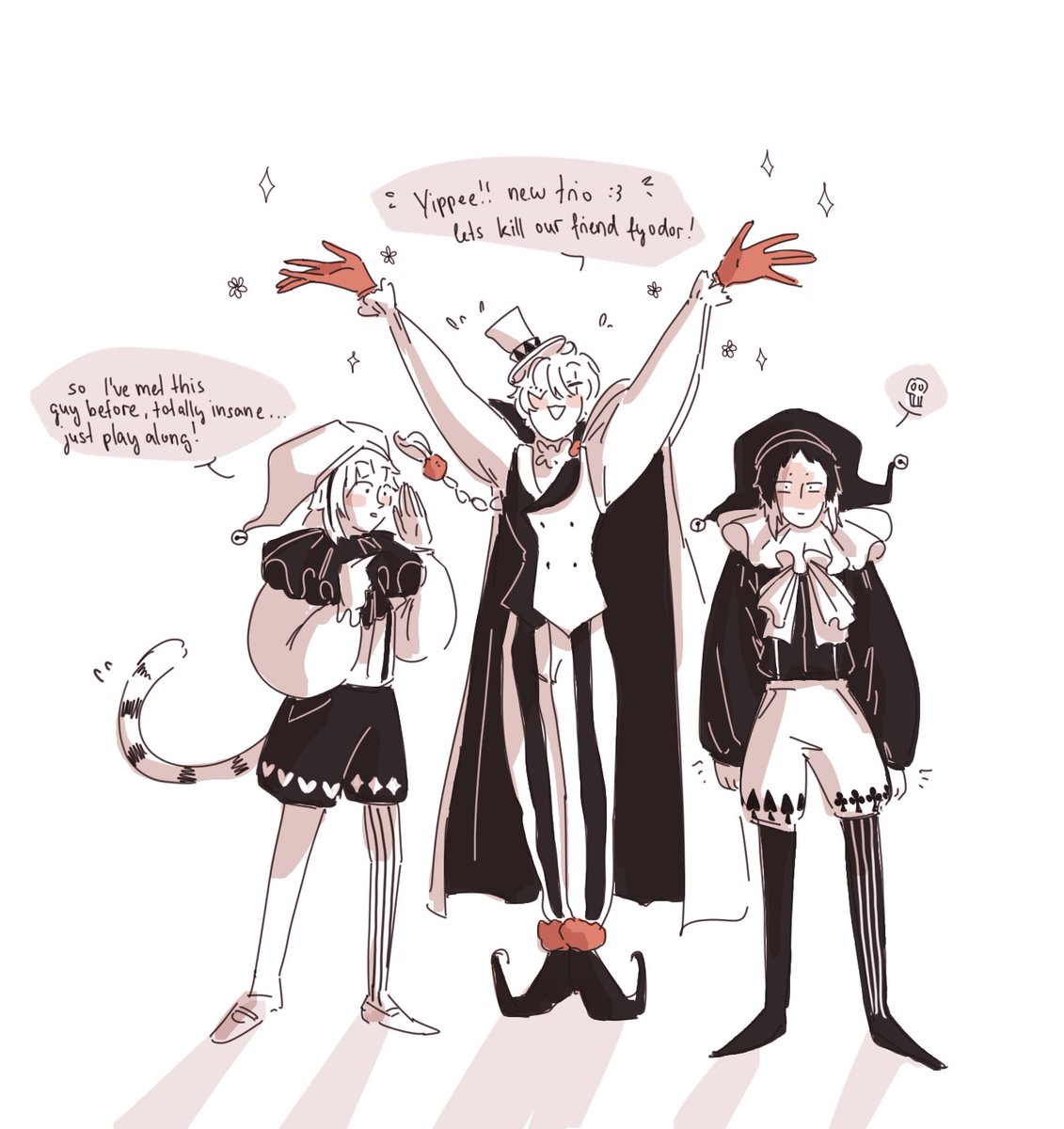 pearsquashy's tweet photo. Nikolai made them little matching outfits
#bsd #sskk #nikolai https://t.co/wg7Y1UAzJb