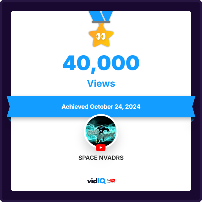 SPACENVADRS's tweet photo. Congrats NVADRS! We hit 40k views on October 24th, and its still going up🛸💨❗on @youtube #SpaceNVADRS #Gamingteam #digitalmedia #gamers #gaming #contentcreators https://t.co/6IeqBuzNl1