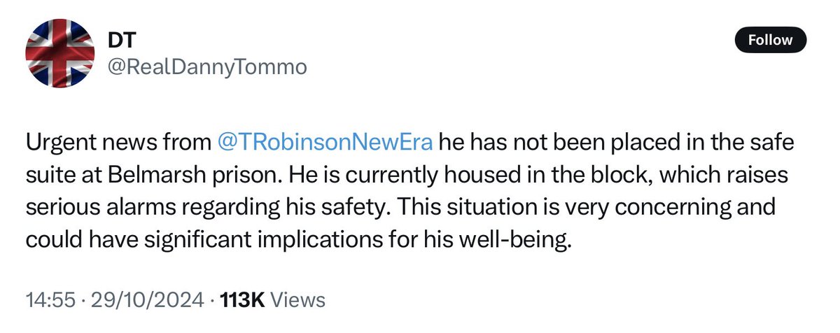 BrexitBuster's tweet photo. Seems that serial criminal, coked-up racist thug and regular prison customer Yucksley-Lemon isn’t satisfied with his single room in the segregation unit at Hotel Hellmarsh. Apparently he had booked a suite, but it wasn’t available. Cry me a river, Tiny Tears. 😭
#TinyTears https://t.co/yrKprhs96M