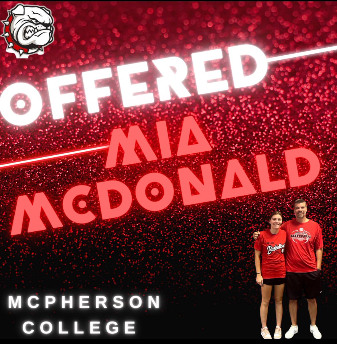 Nexxt level basketball (@nxxtlvlbball) on Twitter photo 🔴⚪️Congrats to Mia (<a href="/miamcdonald4215/">Mia McDonald</a> ) as she gets a full ride opportunity from <a href="/MacBulldogsWBB/">McPherson Women's Basketball</a> 🐶
A huge thanks to Coach Nichols for the great visit & opportunity 🙏 🔴⚪️Congrats to Mia (<a href="/miamcdonald4215/">Mia McDonald</a> ) as she gets a full ride opportunity from <a href="/MacBulldogsWBB/">McPherson Women's Basketball</a> 🐶
A huge thanks to Coach Nichols for the great visit & opportunity 🙏