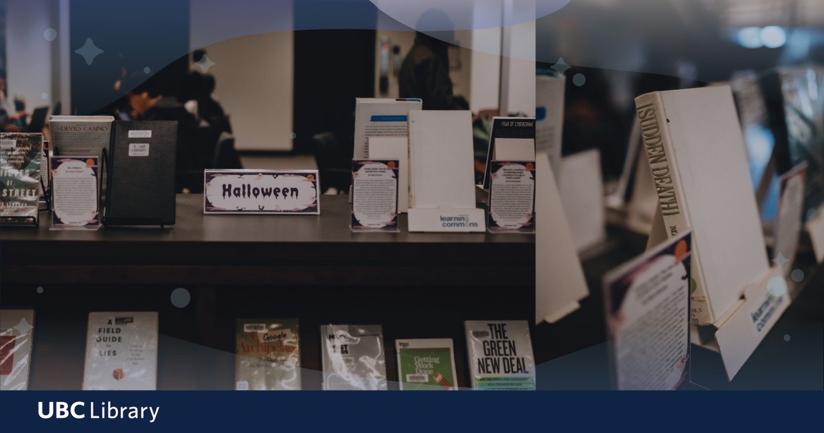 ubclibrary's tweet photo. For spooky season David Lam Library has compiled a set of business books with scary titles. Visit the display in person to learn more about each book! https://t.co/YUxLu1gRVG