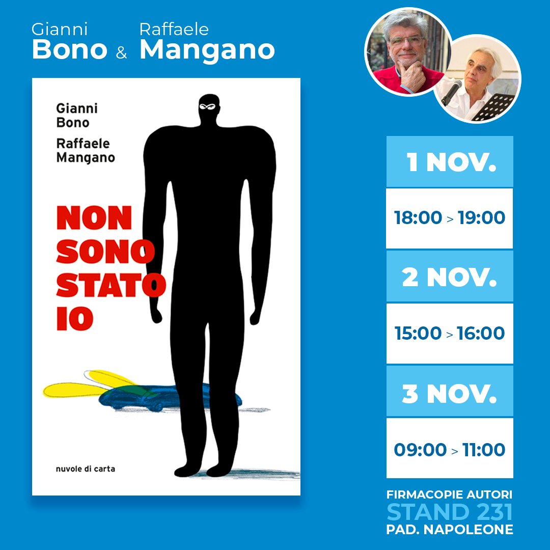 Gianni Bono e Raffaele Mangano ti aspettano allo stand <a href="/ifedizioni/">If Edizioni</a> (NAP 231) per una dedica su "Non sono stato io"!

Scopri "Non sono stato io" ➡️ ifedizioni.com/it/catalogo/li…

#GianniBono #RaffaeleMangano #NonSonoStatoIo #Diabolik #IfEdizioni