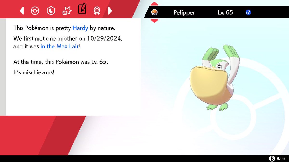 JediKush831's tweet photo. Phase 6 for #ShinyABC (Z)ygarde is shiny pelipper after 119 DA’s and 53 Route Resets! He’s been carrying the last battle with Wide Guard. So now’s his time to shine… for the moment at least 😂 onto the next one! #AceShinyHunters #DynamaxAdventures https://t.co/B5NnDlBJBo