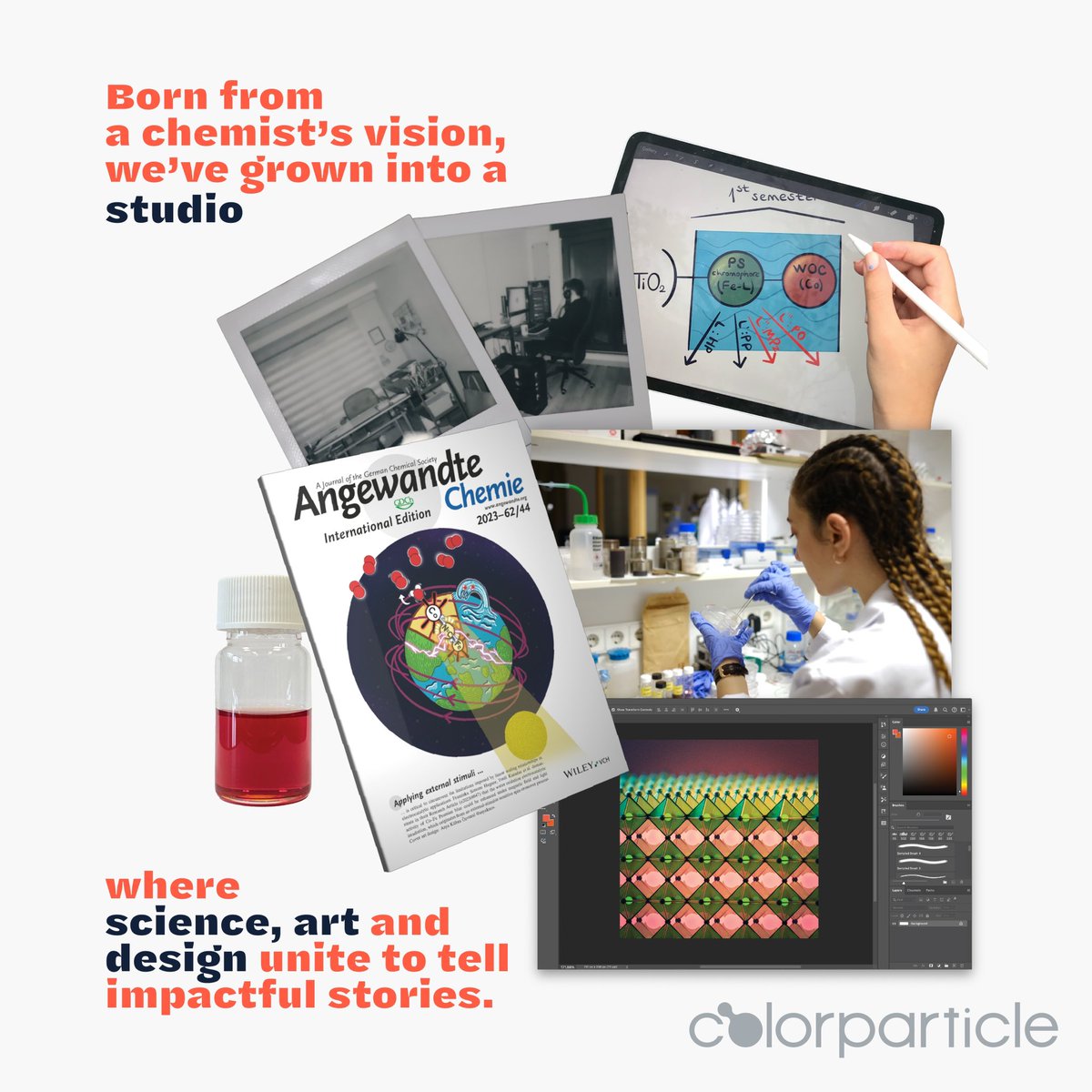 colorparticle's tweet image. From lab to canvas. Bringing science and art together for visuals that resonate. 〰️🔍
Get in touch📬
info@colorparticle.com
#ScienceMeetsArt #ScientificVisualization #JournalCover