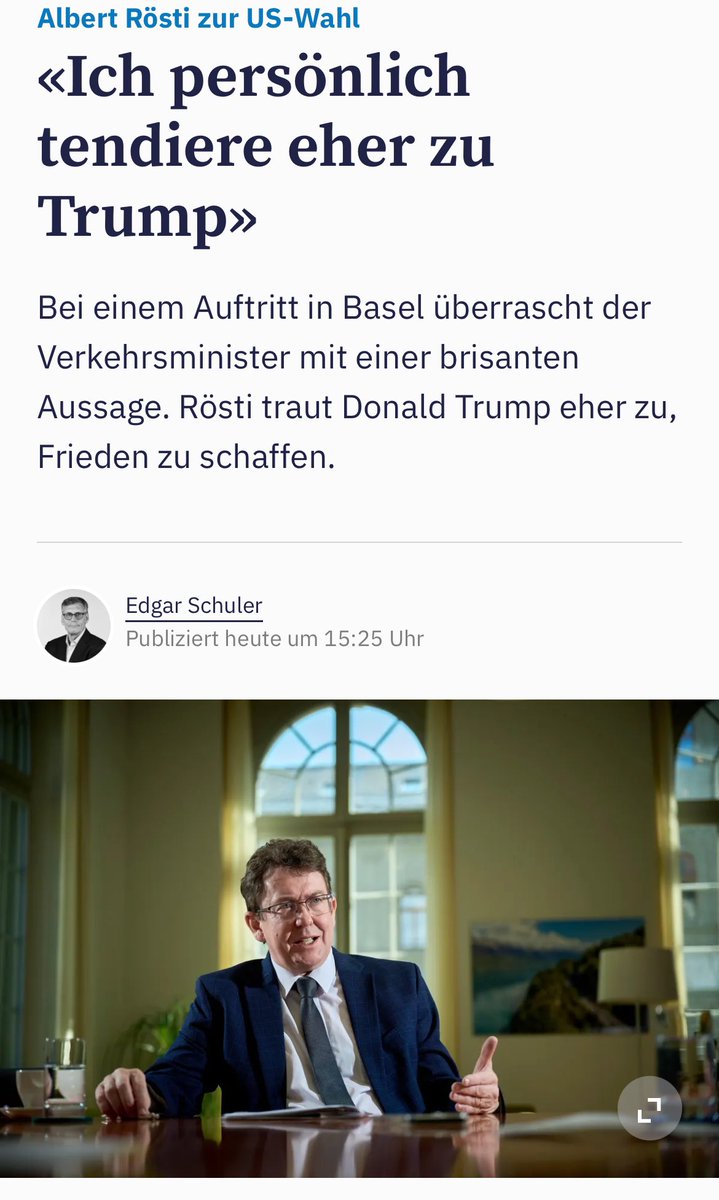 Bundesrat Rösti “tendiert” zu einem US-Präsidenten, der nach verlorener Wahl versucht hat, sich dank einem gewaltsamen Sturm aufs US-Parlament an der Macht zu halten. #GutZuWissen