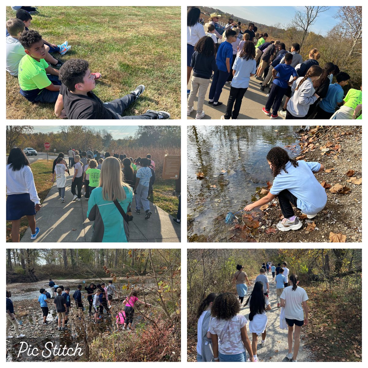 mrsconard__'s tweet photo. We took two fantastic trips to @TheParklands today with our 6th grade students! They hiked around Floyd’s Fork and enjoyed seeing the creek! #ExpectgreaTness #WolfpackExplorers #FieldTripping #OurBackyard https://t.co/w0IVvKc6x1
