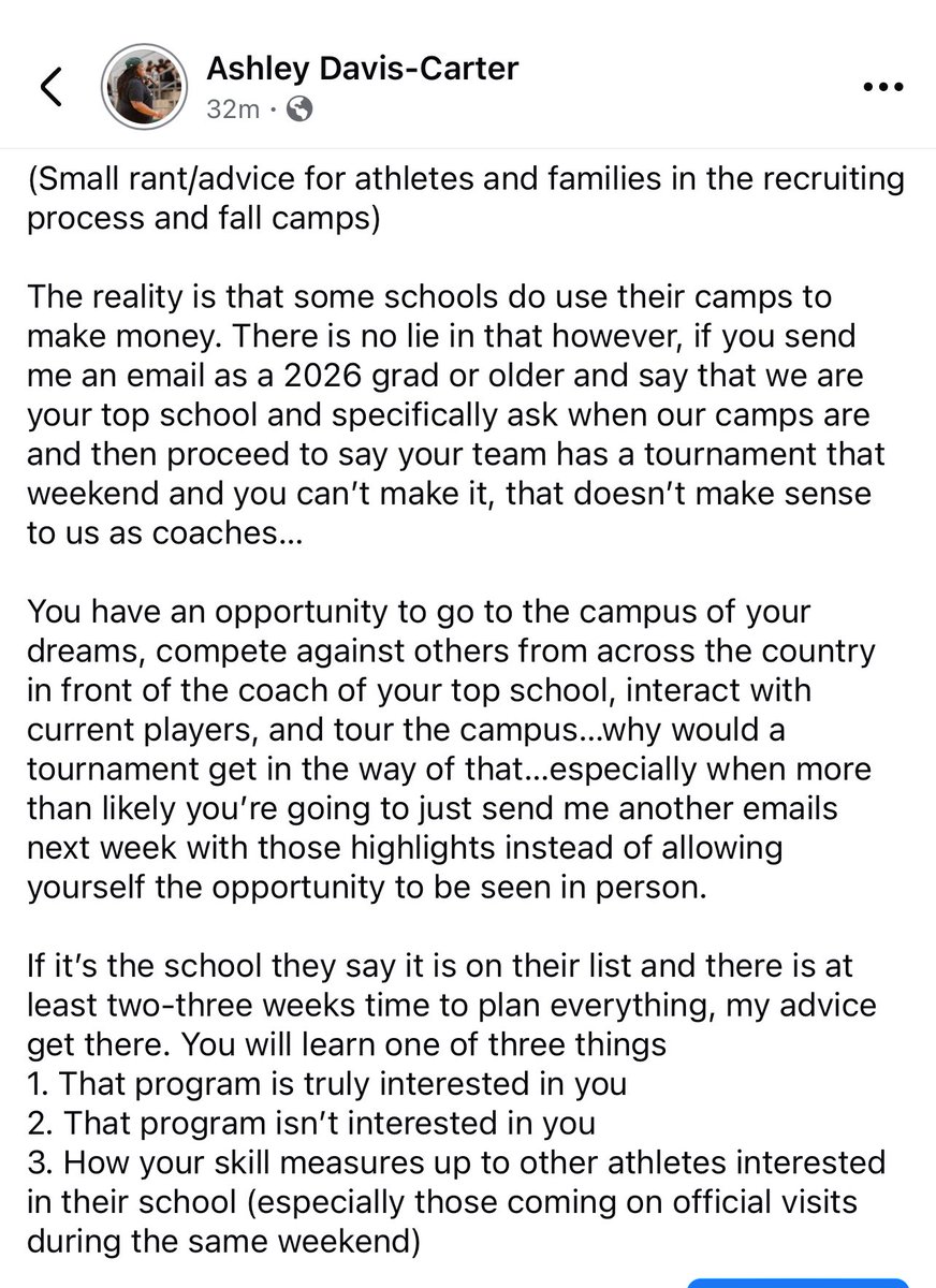 Coach Ashley Carter (@coachcarter_hu) on Twitter photo PSA to 2026 graduates and sooner! PSA to 2026 graduates and sooner!
