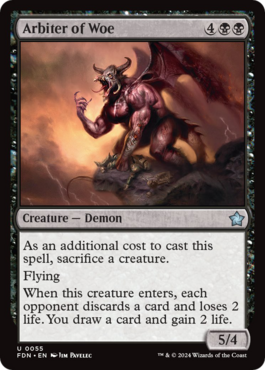 MTGGoldfish's tweet photo. We've seen a few of these big sacrifice demons at lower rarity in recent years! More previews at https://t.co/fPS13moErU

Source: https://t.co/1IsEGO8wcZ https://t.co/EZPvA2UL0y