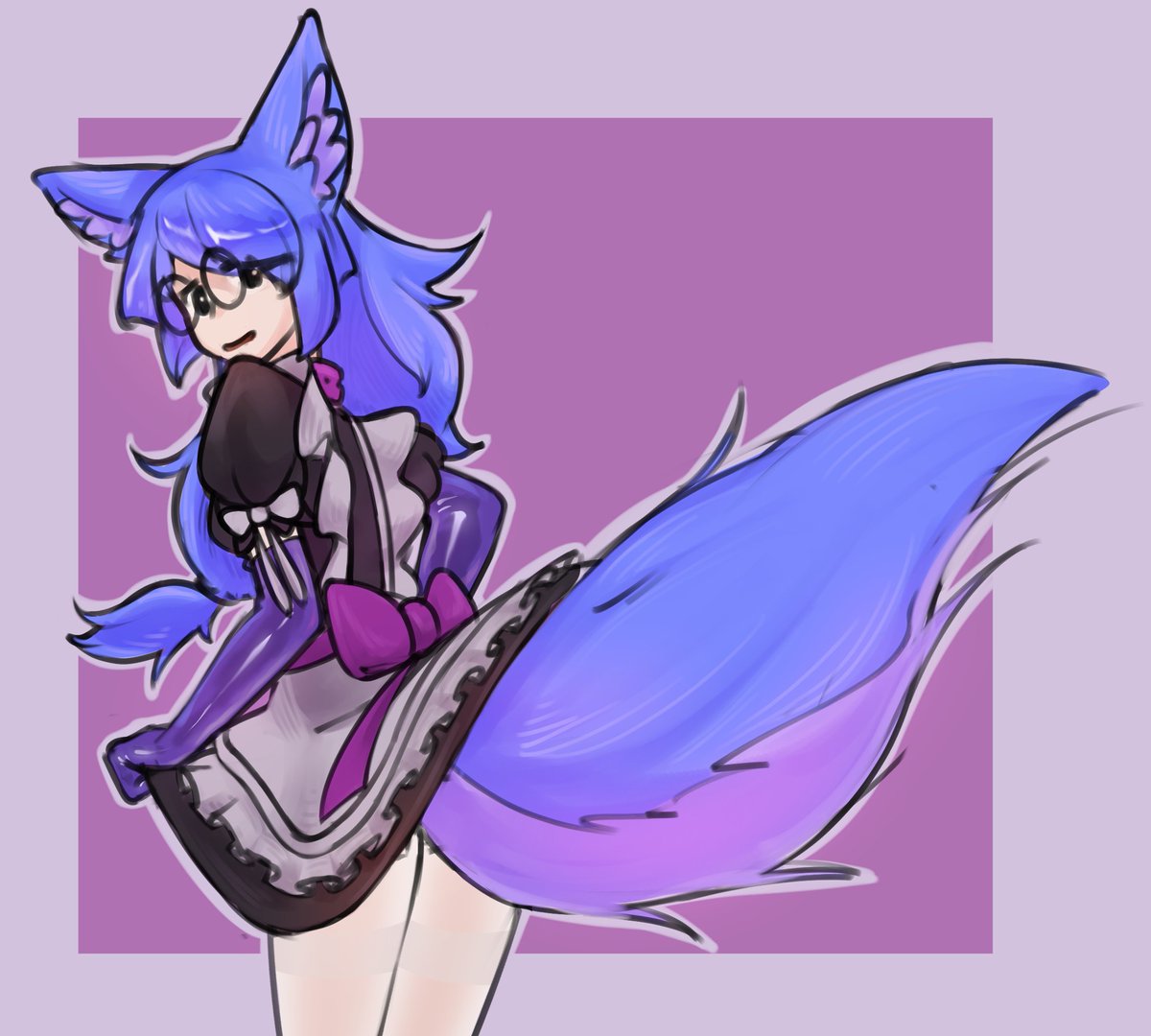 pigeondoodles's tweet image. Would you want her as your maid? 🦊🎀