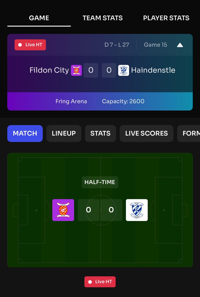 Half time at home to top of the league… very happy if this was to end 0-0… 🫣