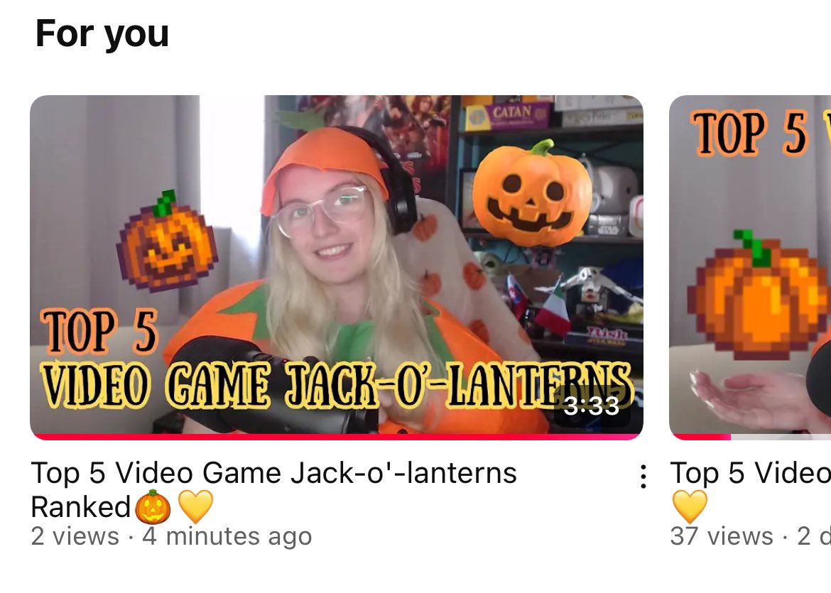 marthamaeuk's tweet photo. 💛🎃 NEW YOUTUBE VIDEO 🎃💛

Top 5 Video Game Jack-o’-lanterns🎃🎃

Come enjoy some wholesome Halloween content and let me know in the comments if you agree with my number one pick!!🎃🎃

https://t.co/jm5kmyql2P https://t.co/N28Wn2eYXQ