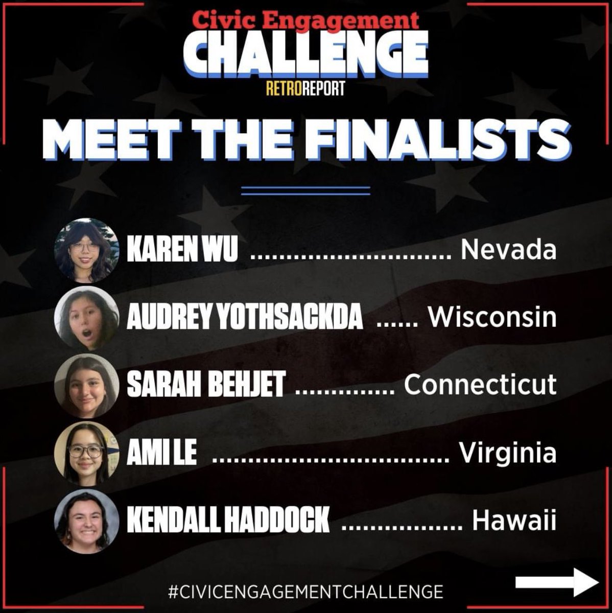 So proud of my student for being selected from over 240 contestants all over the United States as one of the finalists in the Retro Report civic engagement video contest. Thank you <a href="/RetroReport/">Retro Report</a> for providing the opportunity for young filmmakers to share their voices!