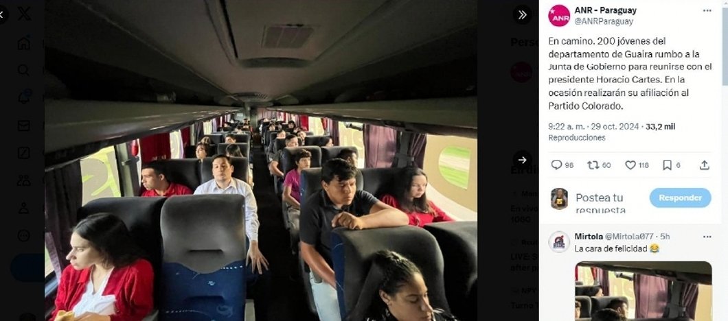 Dicen que la necesidad tiene cara de hereje.

Si esta gente estuviera verdaderamente "feliz" de estar en ese bus camino a empeñar su dignidad a cambio de oportunidades, no tendría semblante de velorio.

70 años de ANR instalaron la imperiosa necesidad de tener que depender del