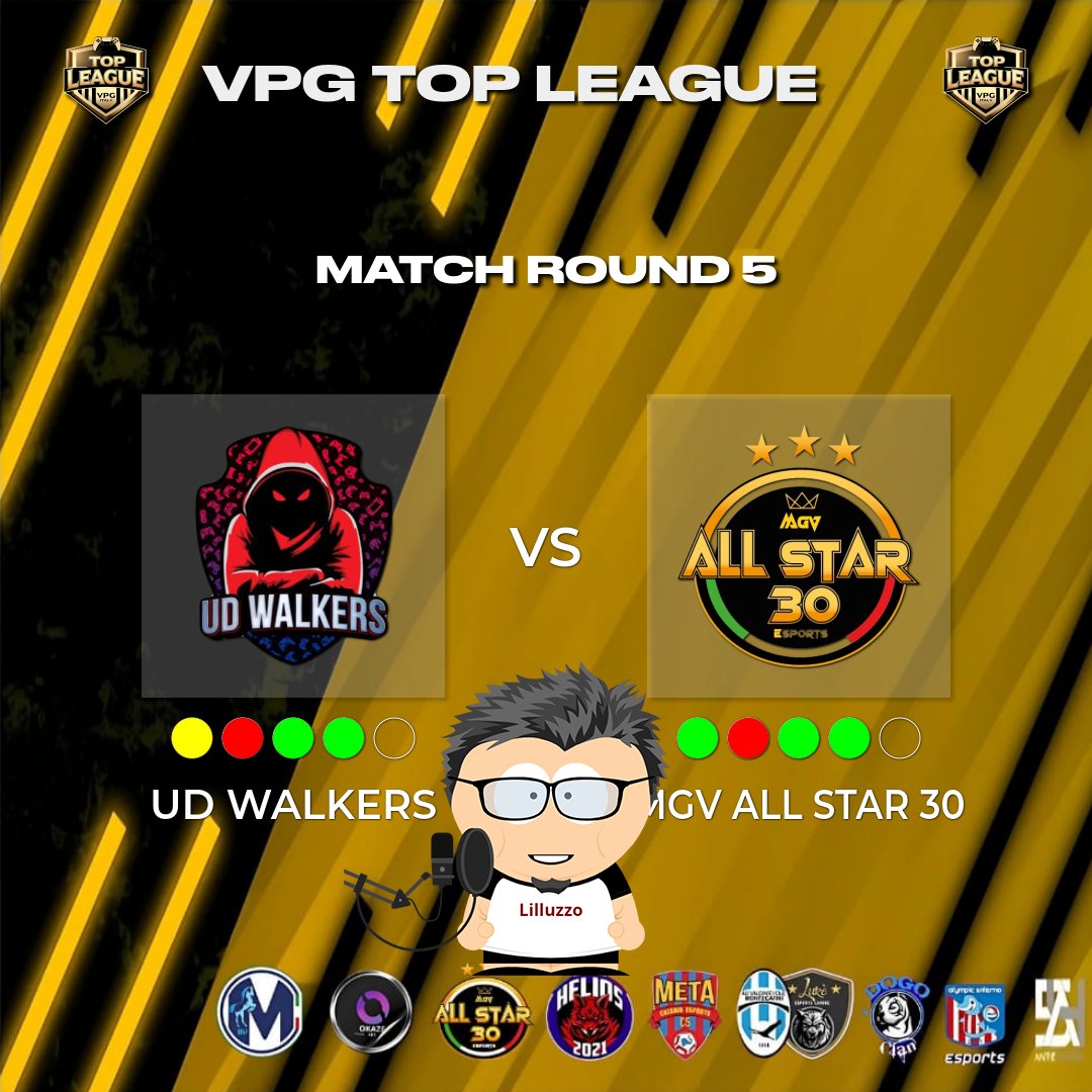 VPG Italy 🇮🇹 (@vpgitaly) on Twitter photo 🏆Top League
🎙️<a href="/lilluzzoCast33/">LILLUZZ033 CASTER</a> & @Carmine_Vpg
📺twitch.tv/vpg_italy ore 23.00
📅Giornata 5
<a href="/UdWalkers/">UD Walkers</a> Vs <a href="/MGV_ALL_STAR_30/">MGV ALL STAR</a>
Canale twitch.tv/vpg_italy
Sponsor
<a href="/DOGO_Clan/">DOGO Clan since 2009 🇮🇹</a>
<a href="/eMetaCatania/">eMeta Catania</a>
@REBORNHLSPs5
<a href="/MGV_ALL_STAR_30/">MGV ALL STAR</a>
<a href="/OlympicSaEsp/">Olympic Salerno eSports</a>
<a href="/LukeeSportsGam/">Luké eSports Gaming</a>
Graphics by
<a href="/ErQuinto5/">ErQUINTO🔥</a> 🏆Top League
🎙️<a href="/lilluzzoCast33/">LILLUZZ033 CASTER</a> & @Carmine_Vpg
📺twitch.tv/vpg_italy ore 23.00
📅Giornata 5
<a href="/UdWalkers/">UD Walkers</a> Vs <a href="/MGV_ALL_STAR_30/">MGV ALL STAR</a>
Canale twitch.tv/vpg_italy
Sponsor
<a href="/DOGO_Clan/">DOGO Clan since 2009 🇮🇹</a>
<a href="/eMetaCatania/">eMeta Catania</a>
@REBORNHLSPs5
<a href="/MGV_ALL_STAR_30/">MGV ALL STAR</a>
<a href="/OlympicSaEsp/">Olympic Salerno eSports</a>
<a href="/LukeeSportsGam/">Luké eSports Gaming</a>
Graphics by
<a href="/ErQuinto5/">ErQUINTO🔥</a>