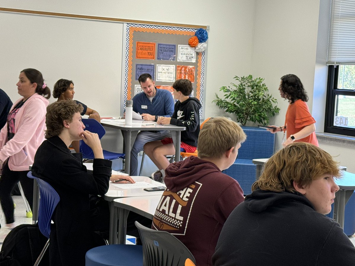 Dr_Shelmire's tweet photo. When you love math and observed a fun activity before fall break, of course you share it with another math teacher and bring in the entire office staff to play it with you! Thank you for joining us @Elmendorf_NP_AP, @DBethmann_NPHS, and @NPHSOffice! #PickAPlace #WSDLearns ๐งก๐ https://t.co/HFb13iLSCu