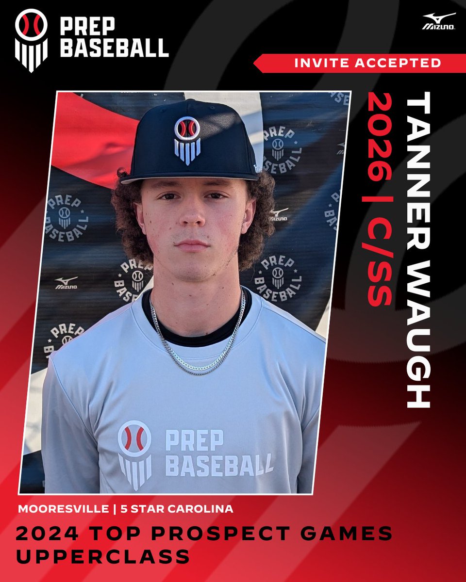 🎉𝐈𝐍𝐕𝐈𝐓𝐄 𝐀𝐂𝐂𝐄𝐏𝐓𝐄𝐃🎉
📢TANNER WAUGH

Top Players from the 2025 &amp; 2026 classes heading to Asheboro on SUN NOV 3rd

2026 | C/SS | Mooresville HS | 5 Star Carolina
Profile ➡️ loom.ly/ZwQfZvE

#NCTPG24