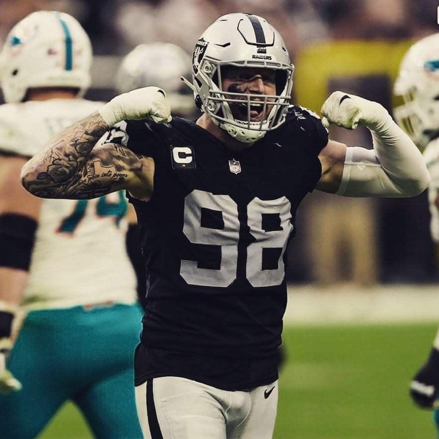 RealmRavens's tweet photo. I’m telling you right now if Eric DeCosta is somehow able to get Maxx Crosby to Baltimore I will personally begin building the EDC statue at M&amp;T Bank stadium https://t.co/UuUFRBp8xW