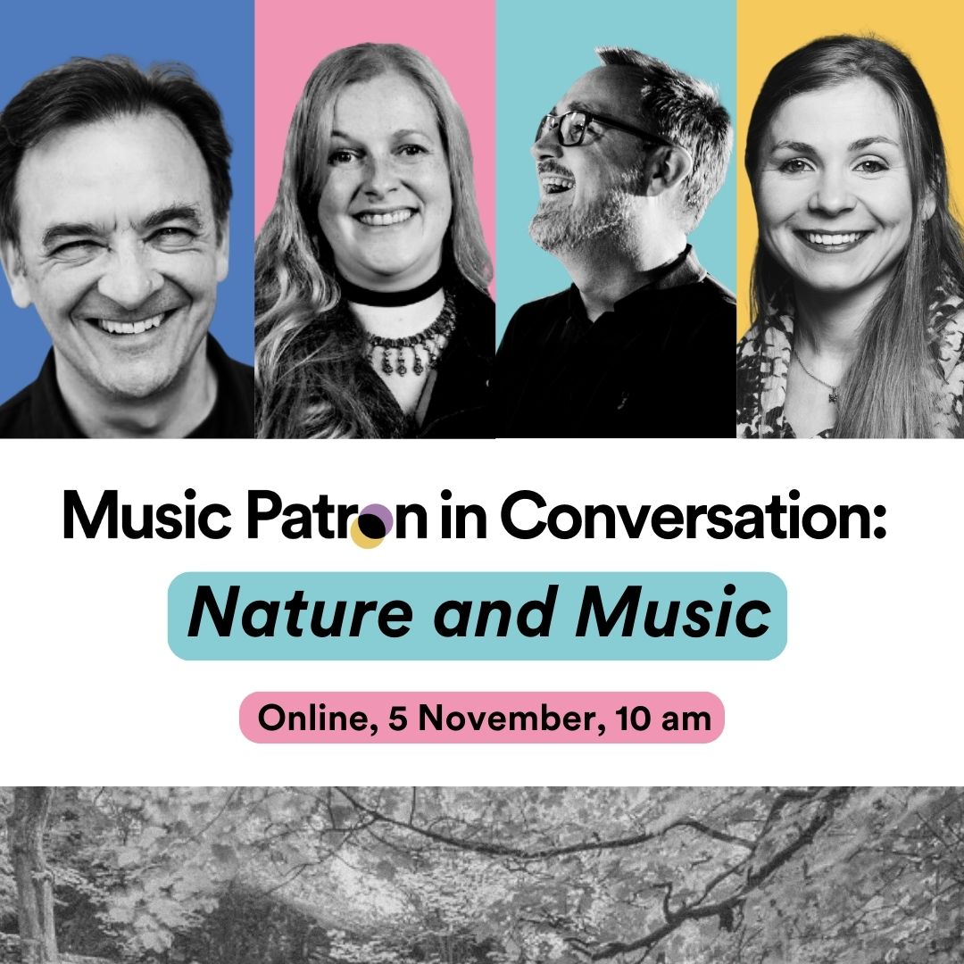 Music Patron (@musicpatronuk) on Twitter photo What does ānatureā mean to todayās composers? šæ
Join us online on 5 Nov at 10am for Music Patron in Conversation: Nature & Music. Host <a href="/LevParikian/">Lev Parikian</a> leads a discussion with nature-inspired composers @stuart_macrae, <a href="/EmilyPeasgood/">(Dr) Emily Peasgood</a> & <a href="/Lisa__Robertson/">Lisa Robertson</a> š±
zoom.us/webinar/regist⦠š What does ānatureā mean to todayās composers? šæ
Join us online on 5 Nov at 10am for Music Patron in Conversation: Nature & Music. Host <a href="/LevParikian/">Lev Parikian</a> leads a discussion with nature-inspired composers @stuart_macrae, <a href="/EmilyPeasgood/">(Dr) Emily Peasgood</a> & <a href="/Lisa__Robertson/">Lisa Robertson</a> š±
zoom.us/webinar/regist⦠š