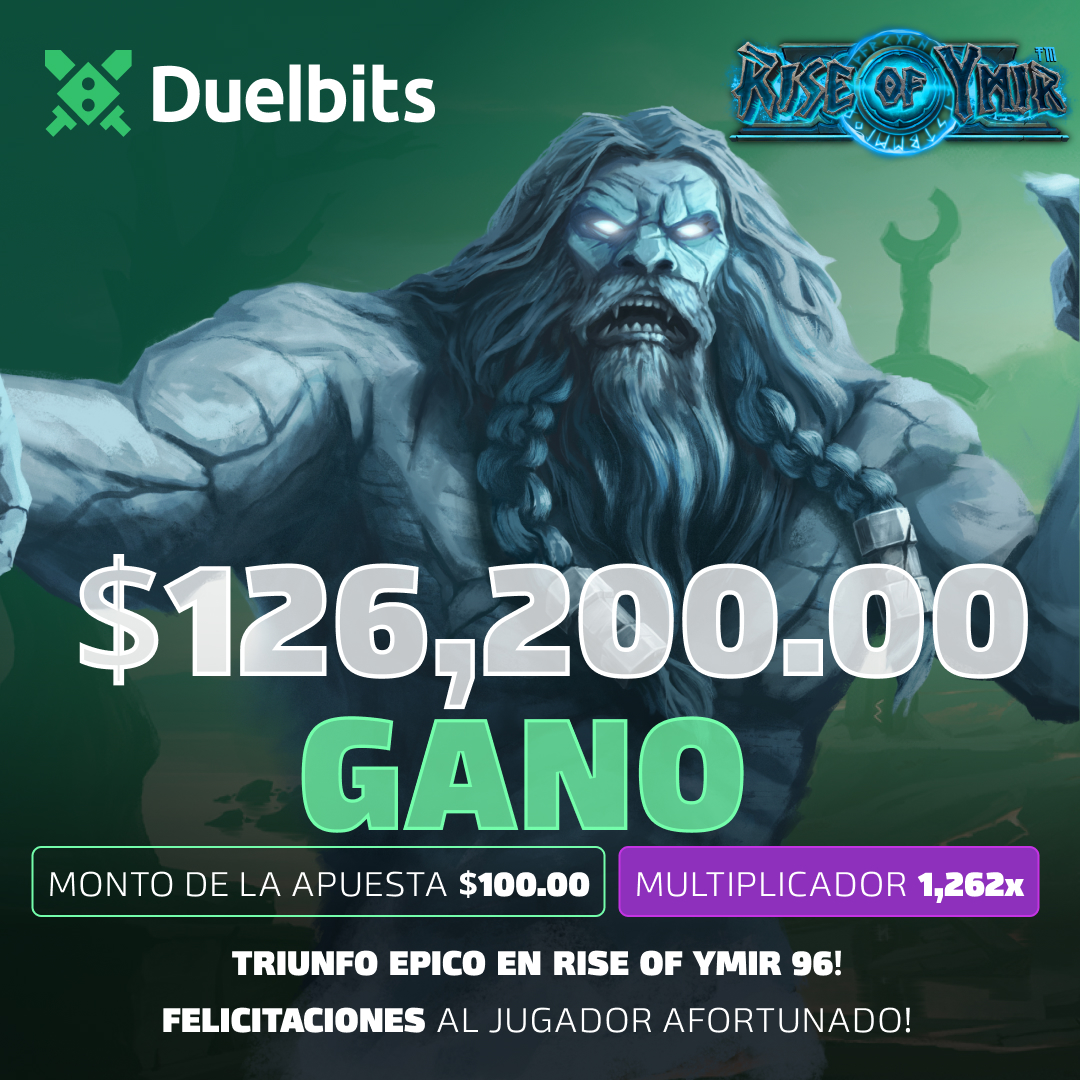 ¡Enormes premios en Rise of Ymir esta semana!
🎰 ¡Visitá duelbits.es y divertite con nuestros slots!