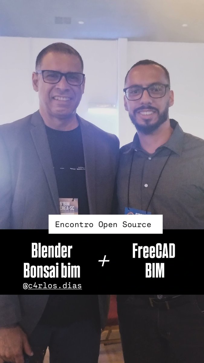 O #opensource #openbim cada vez mais forte na construção civil com os especialistas em <a href="/BonsaiBIM/">Bonsai (previously BlenderBIM Add-on)</a> e <a href="/FreeCADNews/">FreeCAD (CAD+CAM+FEA)</a> #WBBIM
