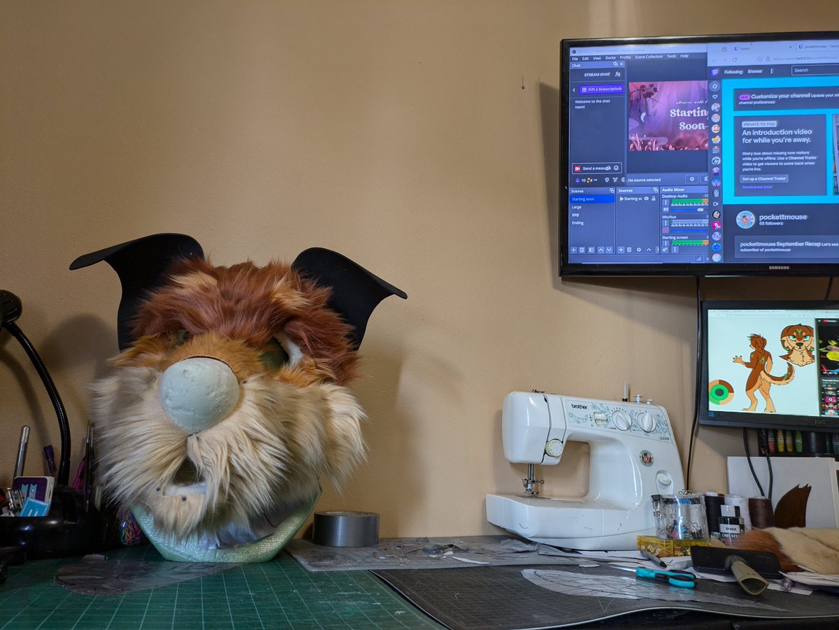 Want to see how I make fursuits?
Join me over on twitch while I work on this commission! Feel free to ask me questions or just hang out.
twitch.tv/pockettmouse