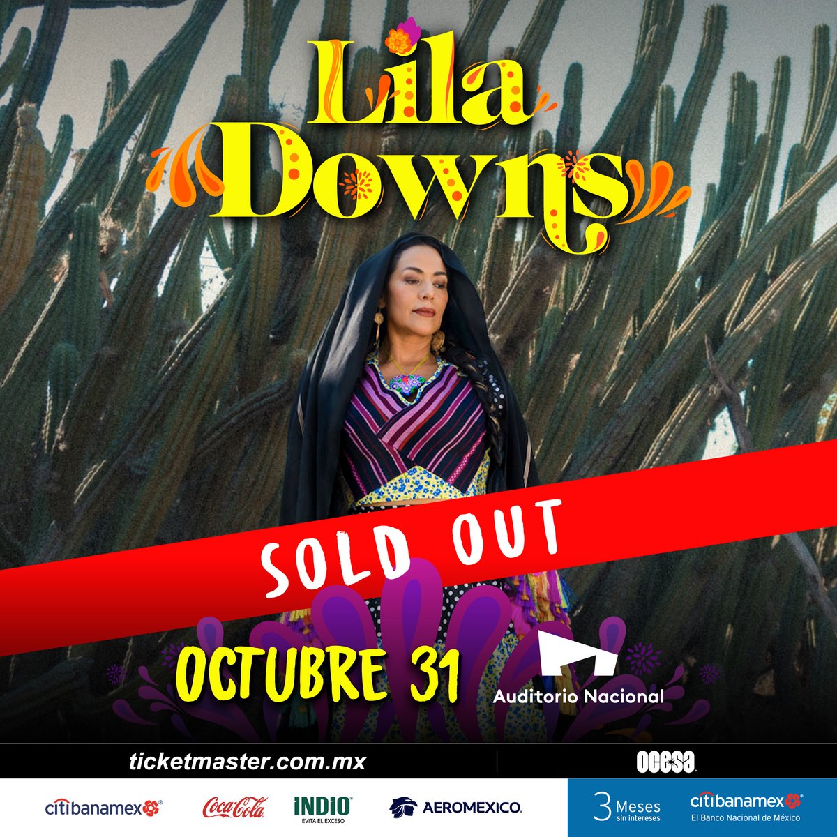 Muchas gracias, mi gente, por este SOLD OUT! Juntos honraremos con música canto y cariño a nuestro seres queridos el 31 de octubre en el <a href="/AuditorioMx/">Auditorio Nacional</a>.

Ahí nos vemos!