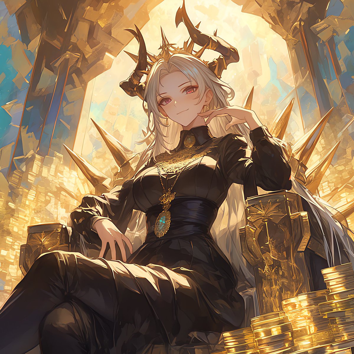 negative040's tweet photo. Sin of Greed : Heart of Greed: The Golden Curse

#AnimeAIArt #DigitalAnime #AIArtCommunity #AnimeArtLovers #AIIllustration #AnimeArtworks
#HeartOfGreed
#GoldenCurse
#GreedSaga
#SinOfGreed
#FantasyGreed
#CursedGold
#DarkFantasyTales
#GreedyHearts
#SevenSinsFantasy https://t.co/1IgMTxzhX9