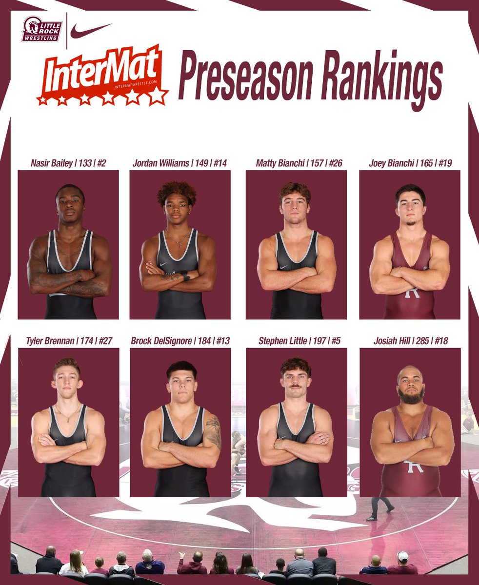 Check out our guys on the InterMat Preseason Rankings⚔️ 

#ROCKedUp