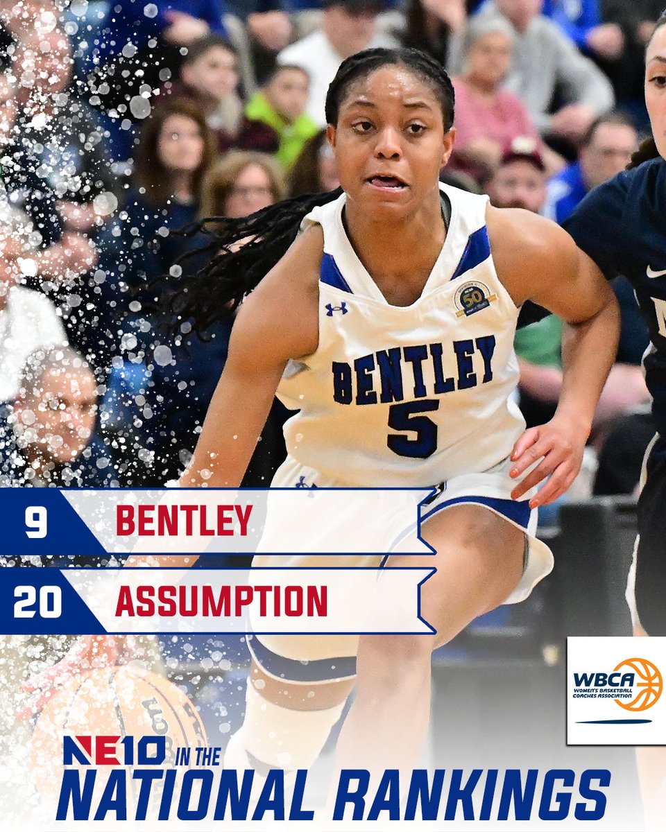 𝐓𝐎𝐏 𝟐𝟎 🏀

Pair of NE10 teams - <a href="/BentleyFalcons/">Bentley Athletics</a> and <a href="/GoAssumptionU/">Assumption University Athletics</a> - earn Top 20 spots in the <a href="/WBCA1981/">Women’s Basketball Coaches Association</a> national preseason rankings! 

#NE10EMBRACE | #NCAAD2 | #D2WBB