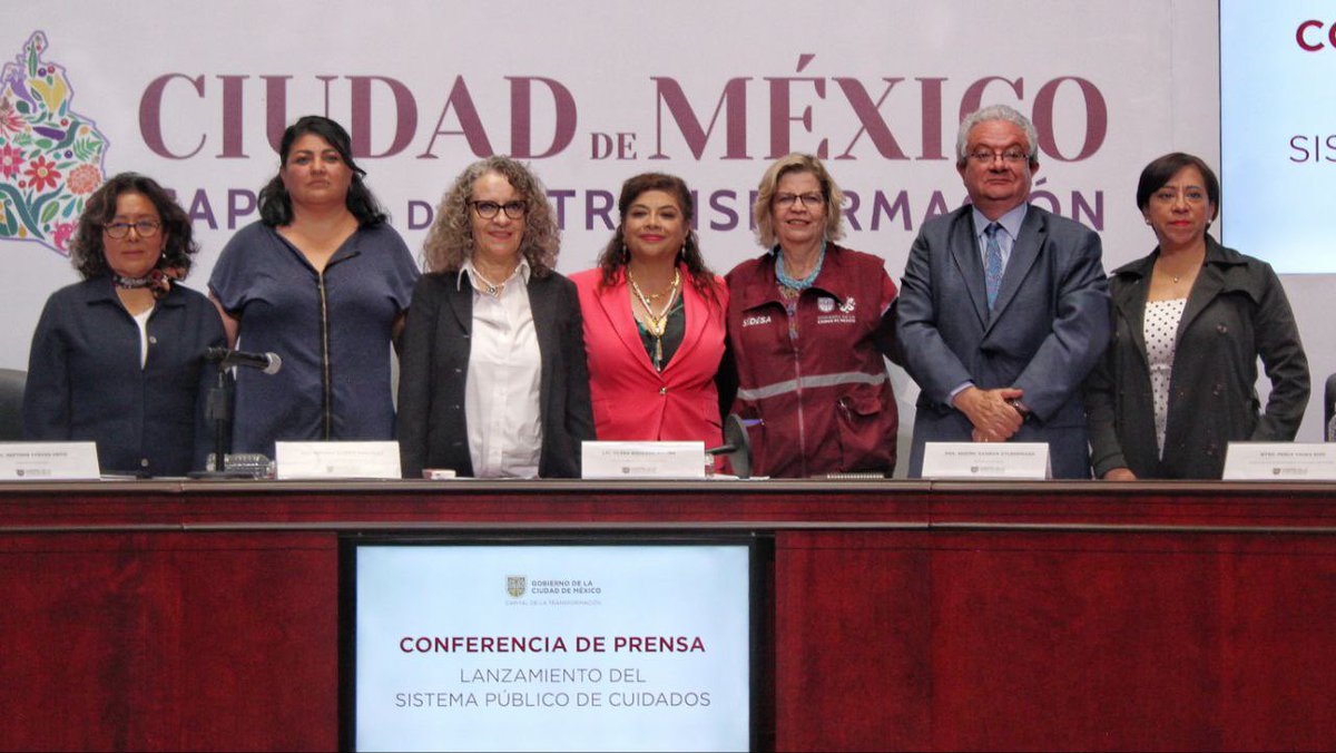 La #JefaDeGobierno <a href="/ClaraBrugadaM/">Clara Brugada Molina</a> y la titular de la #Sebien <a href="/_AraceliDamian/">Araceli Damián</a> anunciaron el Lanzamiento del Sistema Público de Cuidados.

Nuestra prioridad es garantizar el bienestar y la igualdad en la actividad de cuidados sin distinción.

#CapitalDeLaTransformación