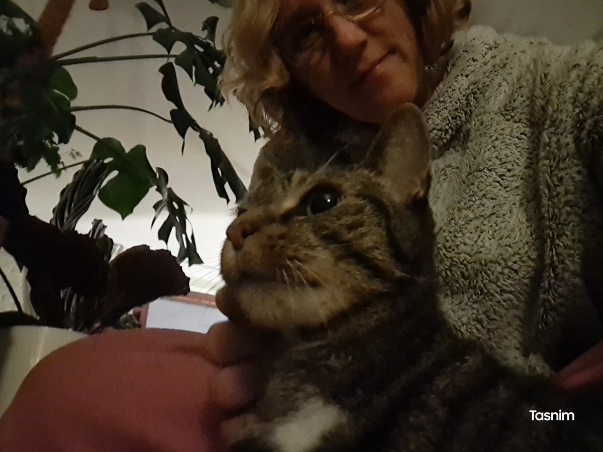 I let Mum brush my hair again and after I let her cuddle me. Now we are both on the floor!!