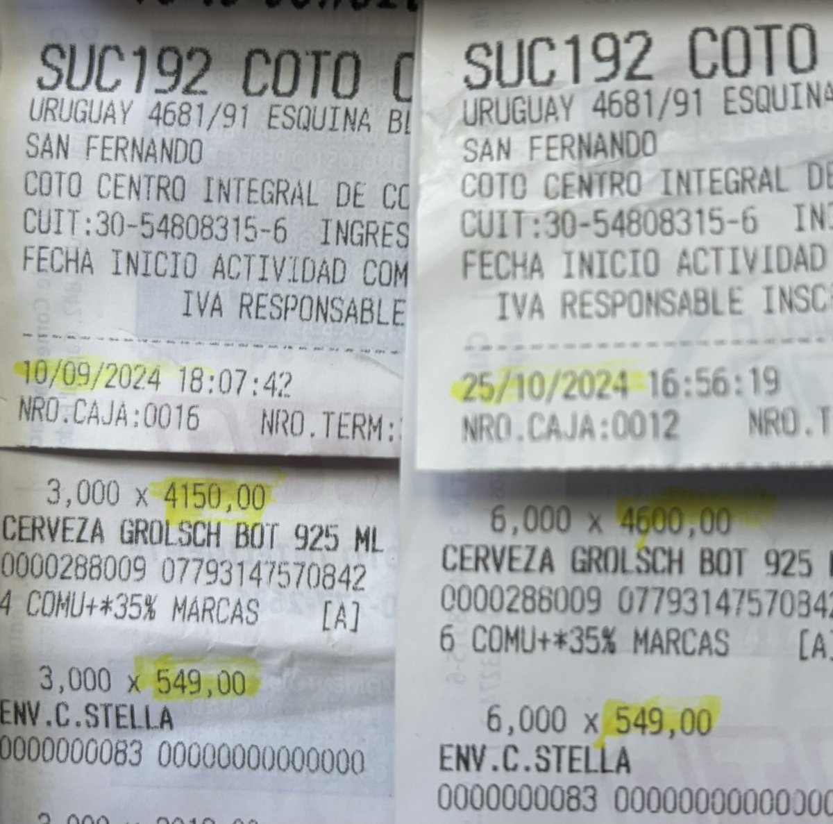 fcontepomi's tweet photo. A veces pareciera q los empresarios de consumo necesitan de un Moreno, que los controlen y maltraten…aumentan, te marean con promociones, te embocan cada tanto..@LuisCaputoAR cuánto fue la inflación de los últimos 45 días? 5%?…casi 11% me subieron la birra 😡(los envases 0%)🤷‍♂️ https://t.co/Pvdy5KPWDU