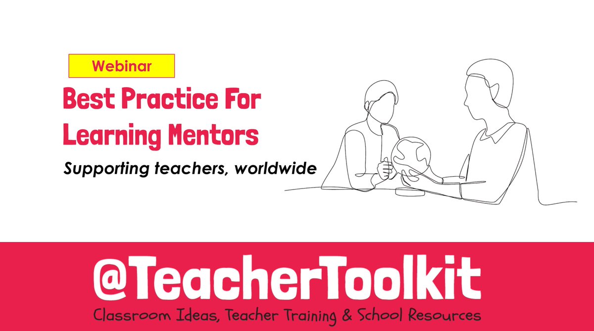TeacherToolkit's tweet image. 🚀  NEW RESOURCE 

🟢  Members Webinar: Best Practice for #LearningMentors 

bit.ly/3NEbWWj

🗣️  In this 40-minute webinar, three ideas to help you work efficiently with learning mentors; includes 70-page slide deck, and 17 editable templates ...