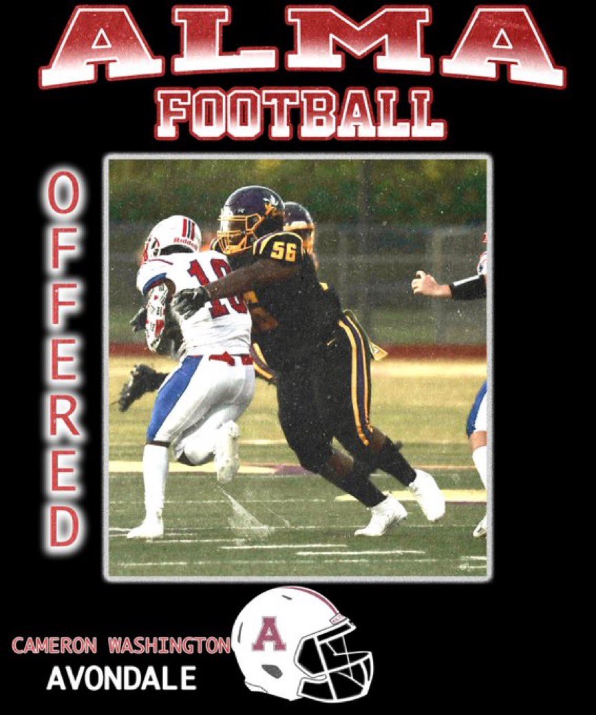 After a great conversation with <a href="/Coach_OGara/">Cooper O’Gara</a> I am happy to say I have my first offer from Alma college❤️ Go Scots <a href="/AvondaleSports/">Yellow Jackets</a>