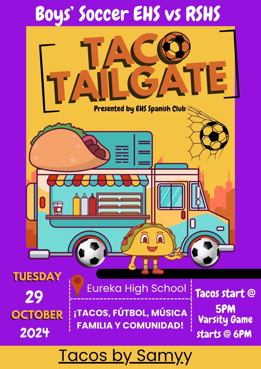 Taco night at the stadium!  Come out and support the Cats vs Summit!  430 JV/6pm Varsity