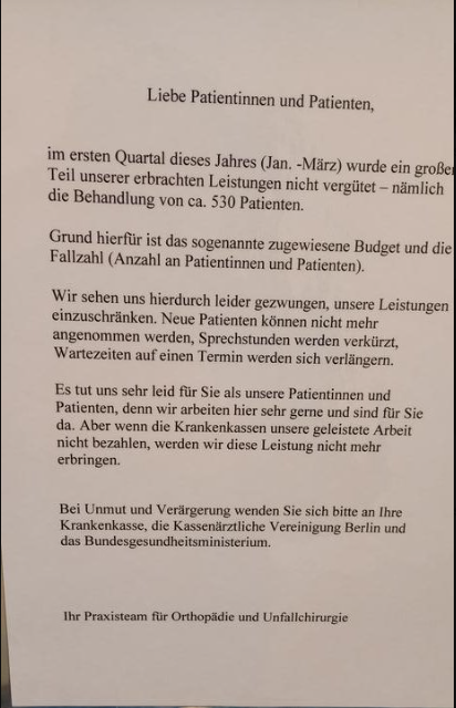 Meine Lieben, wir stehen nun auch vor einem #Exodus unserer besten und fleißigsten #Hausärzte historischen Ausmaßes, weil viele richtig sauer sind. Anfangs konnte ich diese Informationen kaum glauben und habe daher mit einem befreundeten Arzt gesprochen, der mir genau das