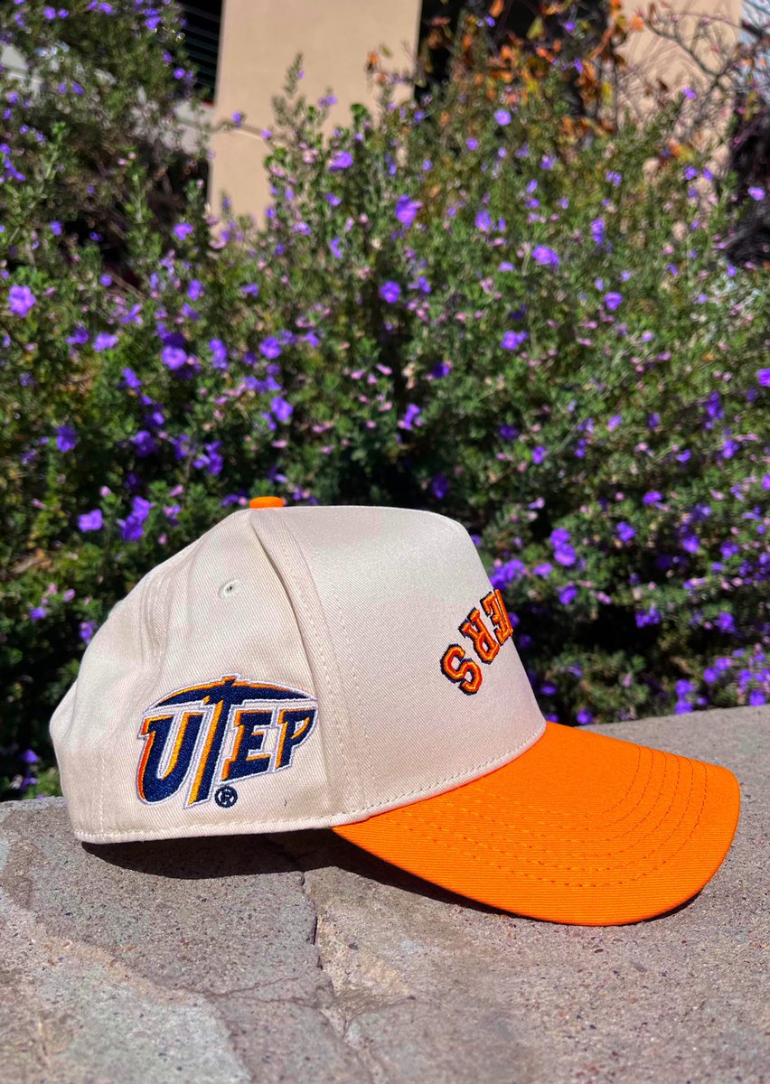 UTEPBkstr's tweet photo. True Brvnd began in 2020. They believed that everyone’s “world was upside down”. We have asked them to make a UTEP cap and here are their results. Flip the Script! Go Miners! Available at the Nov 9th football game. https://t.co/2KVwuWMdnO