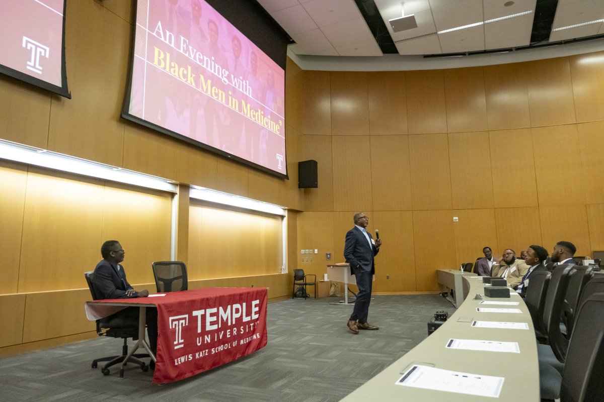 Earlier this month, @ohediattemple hosted their annual Evening With Black Men in Medicine. One of Temple’s many efforts to support students from historically underrepresented backgrounds in medicine, it was an evening full of community and celebration. #TempleMed