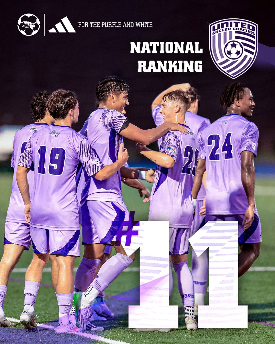 Keep climbing the ladder 📈

Highest ranking in school history in the <a href="/UnitedCoaches/">United Soccer Coaches</a> poll! 

#GoHPU