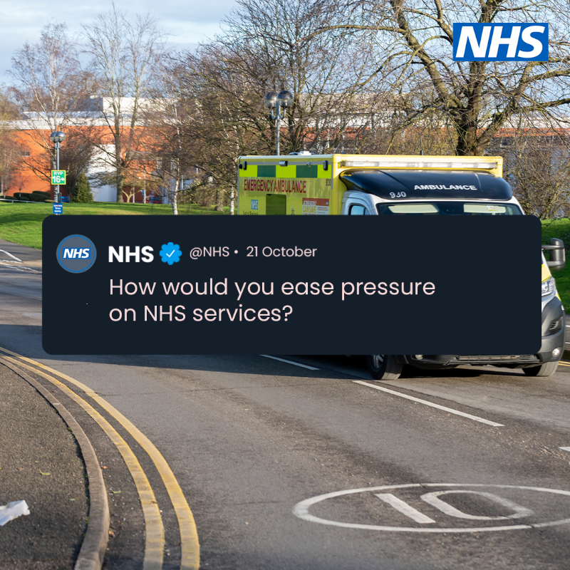 NHSEngland's tweet photo. We want to have the biggest ever public conversation about the future of the NHS. 

It’s your NHS and we want to hear from you. Even half-baked ideas are welcome. 🍰

Get involved. ⬇️