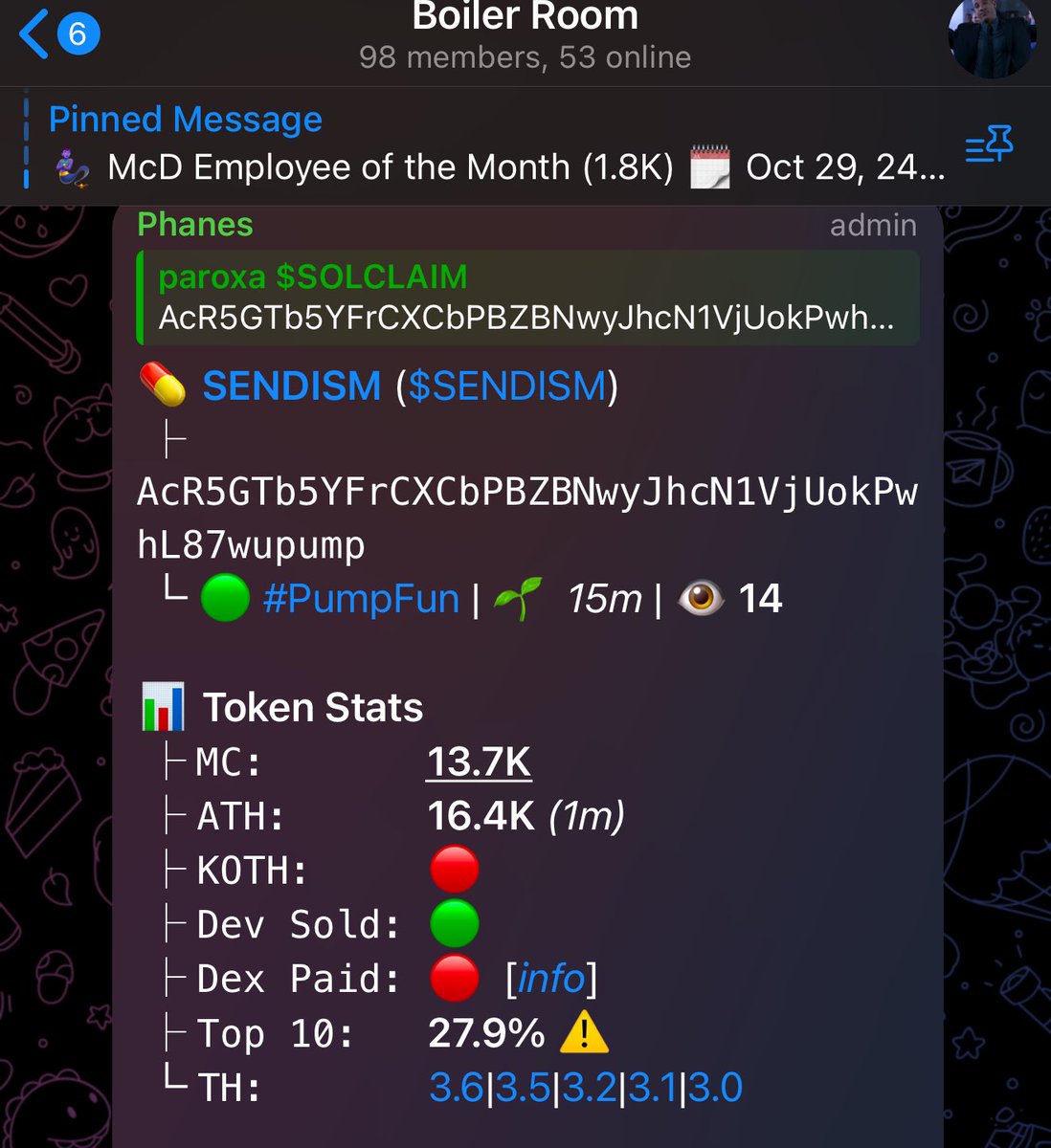 mcdgains's tweet photo. We like some #sendism in the boiler room. We in since 13k or smth meeeh

13k -> 290k

𝐀 𝐜𝐥𝐞𝐚𝐧 𝐥𝐢𝐭𝐭𝐥𝐞 𝟐𝟎𝐱 𝐟𝐨𝐫 𝐚𝐥𝐥 𝐭𝐡𝐞 𝐜𝐡𝐚𝐝𝐬 𝐩𝐫𝐨𝐯𝐢𝐝𝐞𝐝 𝐛𝐲 𝐭𝐡𝐞 𝐜𝐡𝐚𝐝 @0bSqueak 

Which mf wants in? https://t.co/NtaJ5DTDi5