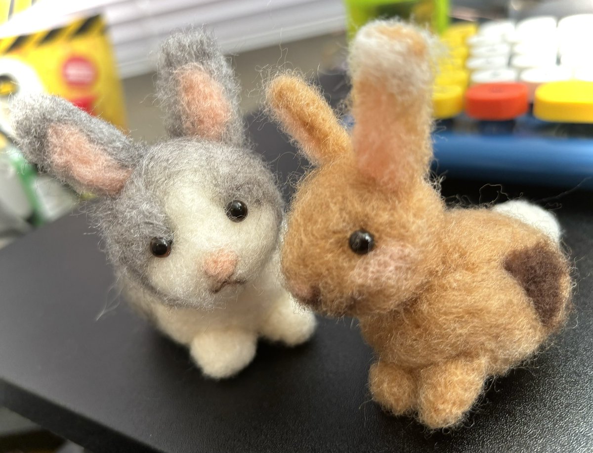 needle felted rabbits I’ve made recently