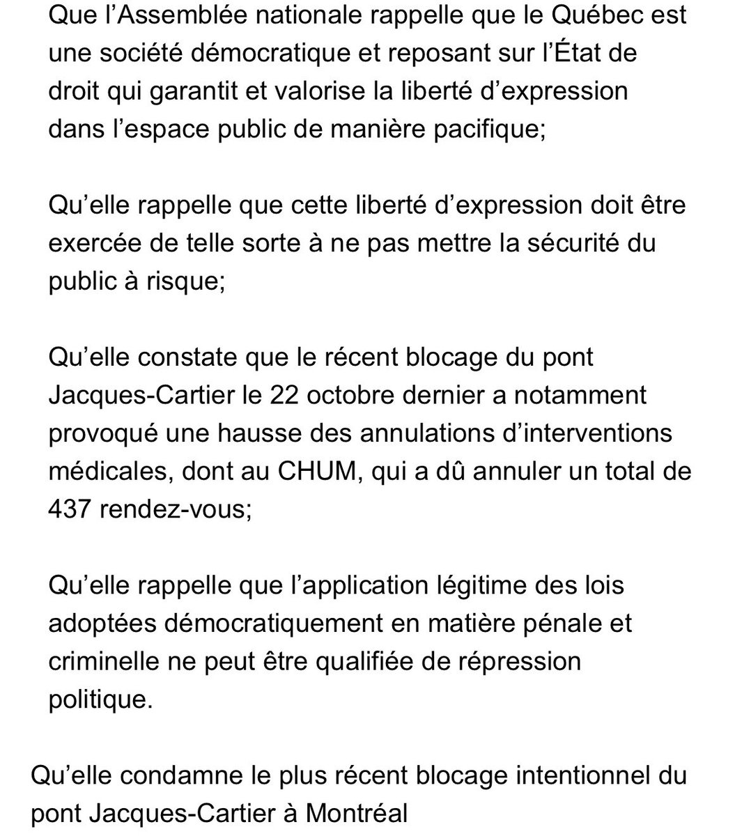 Simon Jolin-Barrette (@sjb_caq) on Twitter photo <a href="/QuebecSolidaire/">Québec solidaire</a> tente de bloquer le dépôt d’une motion qui dénonce le récent blocage du pont Jacques-Cartier.
QS préfère protéger un de leurs anciens candidats plutôt que de laisser les députés faire leur travail! <a href="/QuebecSolidaire/">Québec solidaire</a> tente de bloquer le dépôt d’une motion qui dénonce le récent blocage du pont Jacques-Cartier.
QS préfère protéger un de leurs anciens candidats plutôt que de laisser les députés faire leur travail!