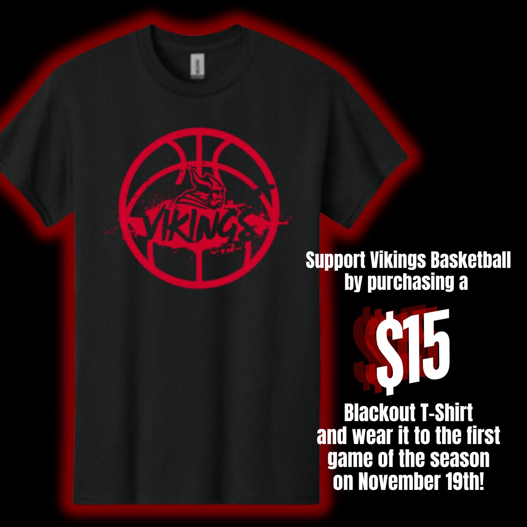 Support the Vikings basketball program by purchasing a shirt for the Blackout game at our season opener on 11/19! Deadline to order is 11/5!

#FAVikings #GoBigRed #BlackOut 🏀🏀🏀