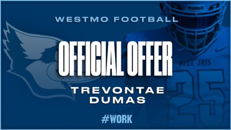 Trevontae52's tweet photo. I want to thank God for letting me receive my 2nd offer from @WESTMOFB  @BranCollins9 https://t.co/cb7tsjSix7