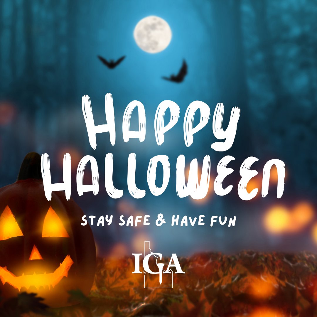 IdahoGA's tweet photo. "Witches sailing through the sky, on their broomsticks way up high. Black cats howl as they fly by, for this is Halloween.

Jack-o-lanterns big and round, on each gatepost can be found. Ghosts and goblins all around, for this is Halloween!..."

Happy Halloween!

#idahoga https://t.co/MW7P6579Fr