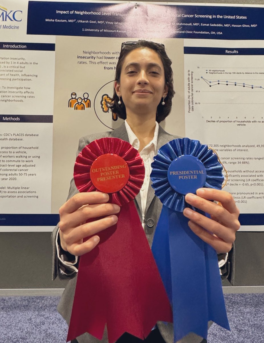 Watch out for this rising GI star 💫 
Congratulations <a href="/MishaGautam55/">Misha Gautam, MBBS</a>, for leading our team for this important work and bagging multiple awards #ACG2024🤩
#PresidentialPosterAward #OutstandingPosterPresenterAward 
#MedTwitter #GITwitter <a href="/AmCollegeGastro/">ACG</a>
