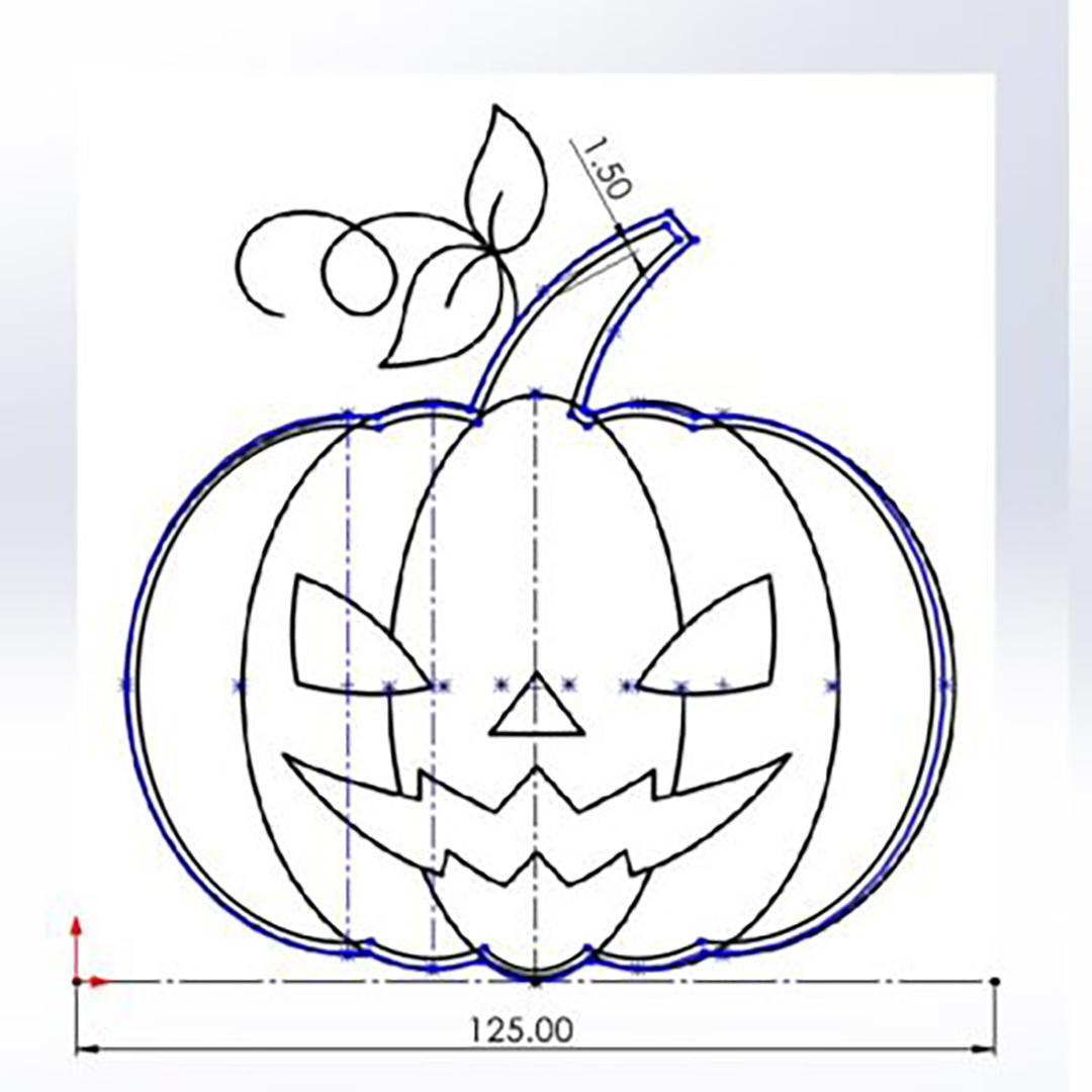 SOLIDWORKS's tweet photo. 🎃Halloween is just a few days away, and it's the perfect time to get creative! In this #SOLIDWORKS for #Makers tutorial, learn how to design and 3D print custom cookie cutters.🍪Watch the tutorial here: https://t.co/aCl2OeVoLi https://t.co/5gEDcTMspW