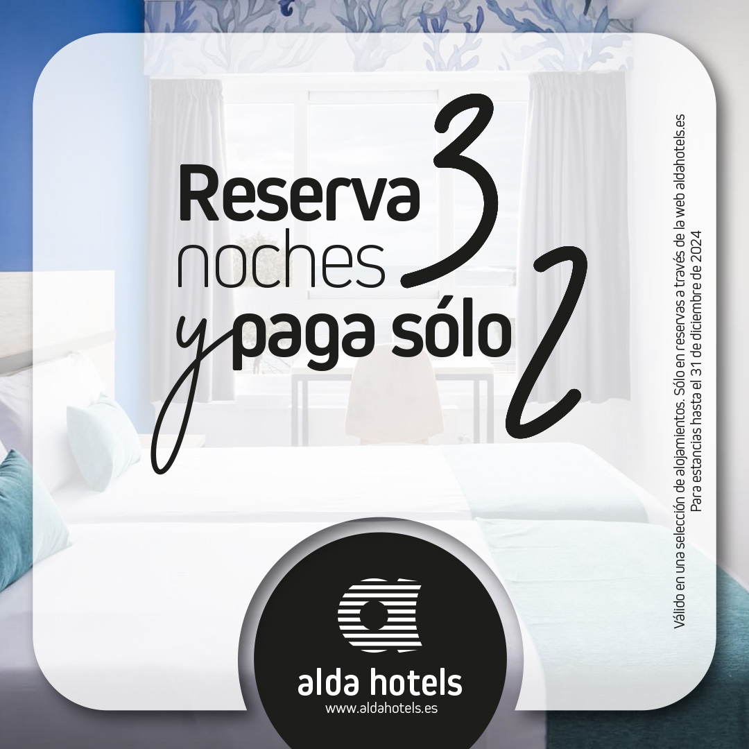 ¿Qué puede ser mejor que disfrutar de tres noches de hotel en Alda? ¡Pagar sólo dos! 🤪 Aprovecha nuestra oferta de 3x2, disponible en una selección de alojamientos. 🤗 Puedes consultarlos en nuestra web.

aldahotels.es/ofertas

#escapadas #descuentos #oferta #promoción