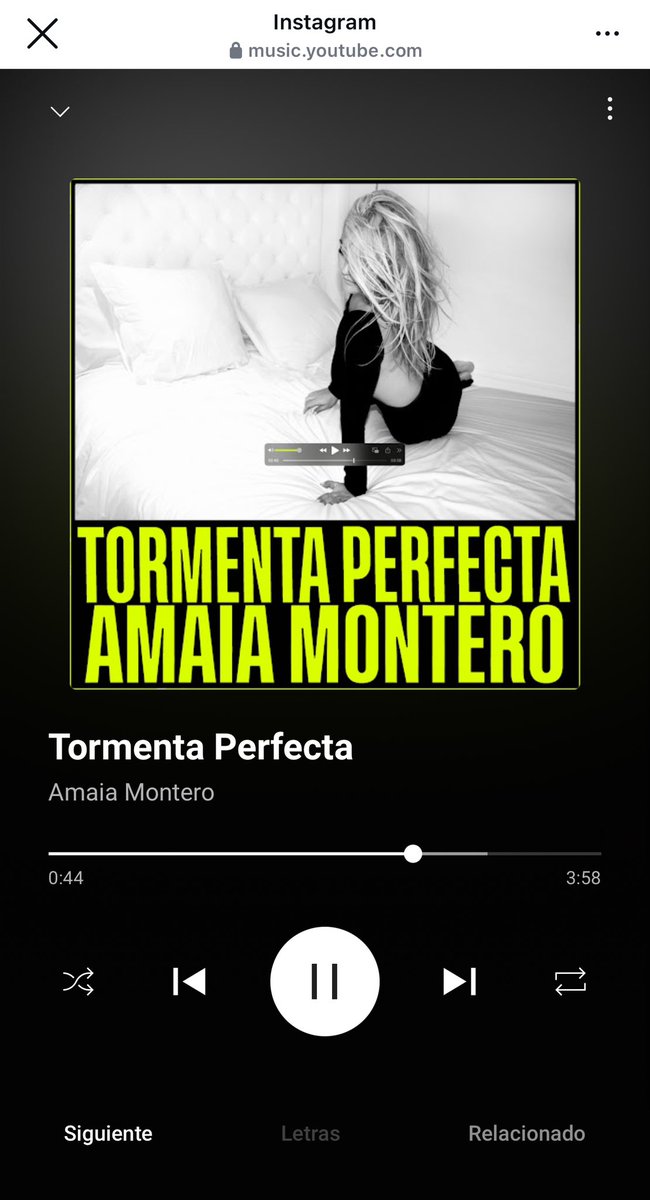 La nueva canción de Amaia Montero es ❤️🥹 Tormenta Perfecta music.youtube.com/watch?v=DOQJkz… vía @YouTubeMusic #amaiamontero